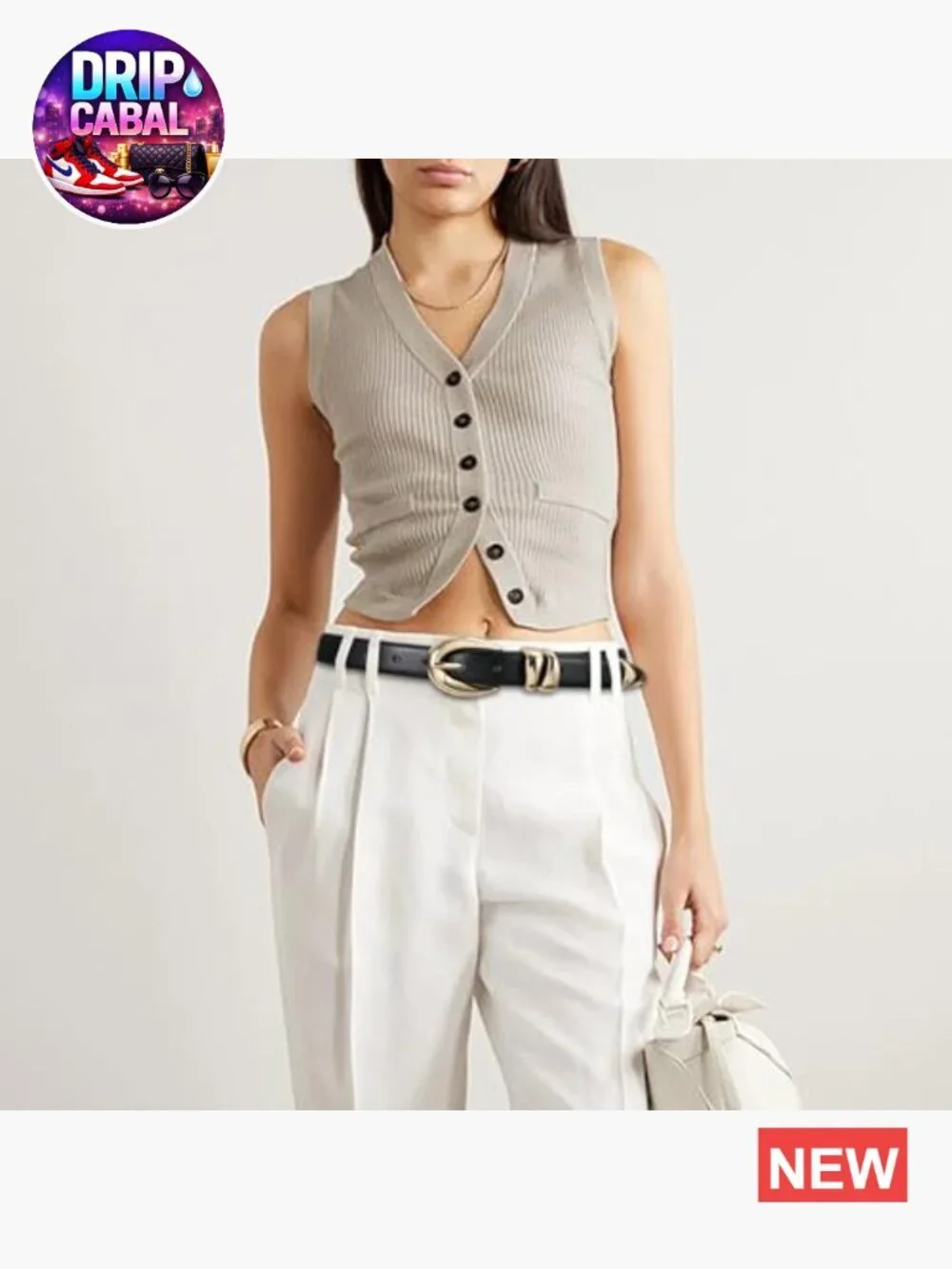 Faux Leather Belt with Gold Metal Buckle for Women